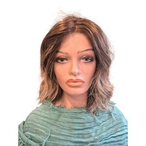 ESTETICA Ombre Brown Blonde Wavy‎ Bob Lace Front Wig Realistic Synthetic